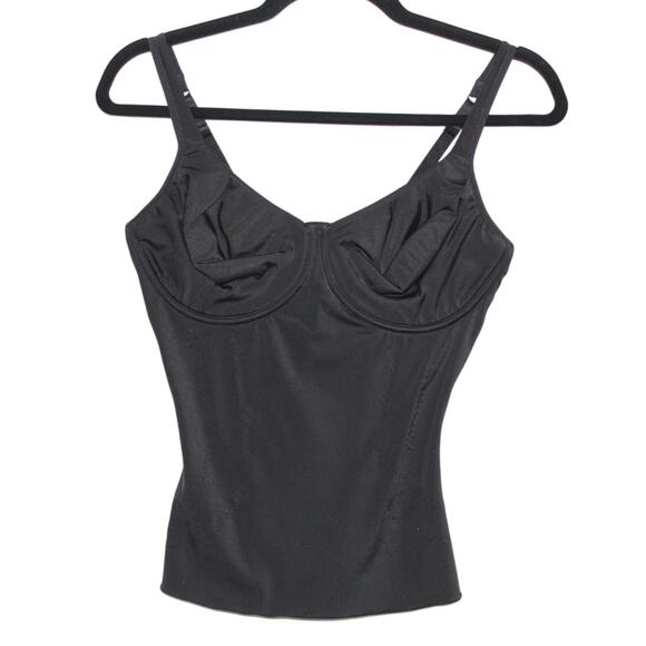 Body by Nancy Ganz Shaper Tank Top with Underwire Bra Black Size 38C - Picture 2 of 7